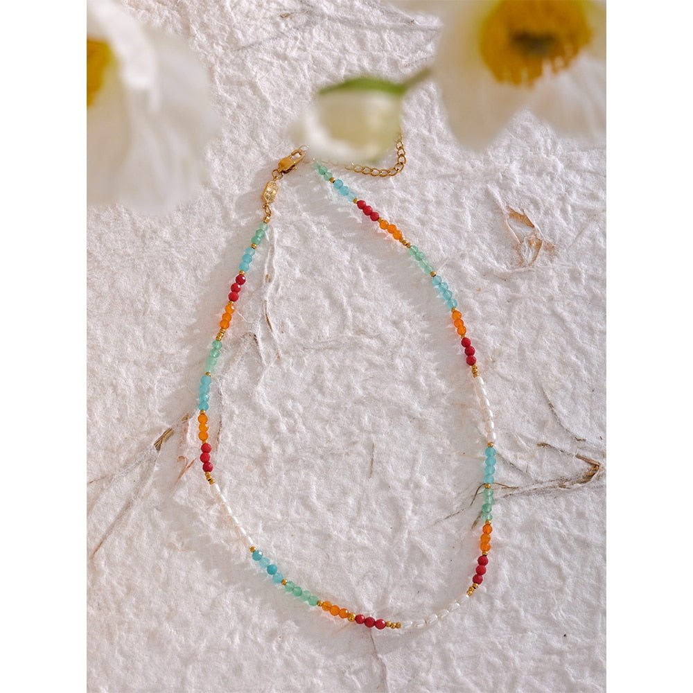 Colorful Crystal Choker Necklace - Stella Sage
