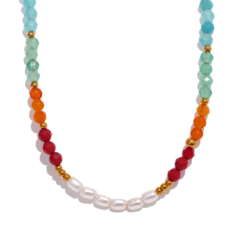 Colorful Crystal Choker Necklace - Stella Sage