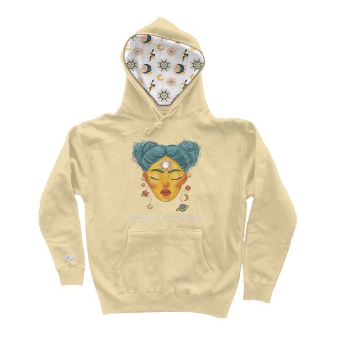 Comic Cosmos Lined Hood Hoodie - Stella Sage