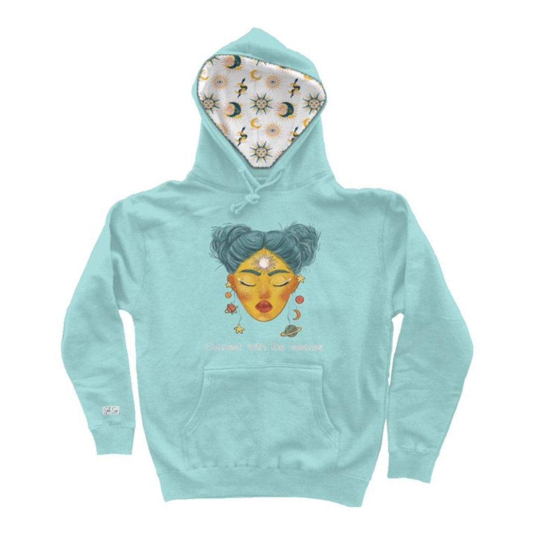 Comic Cosmos Lined Hood Hoodie - Stella Sage