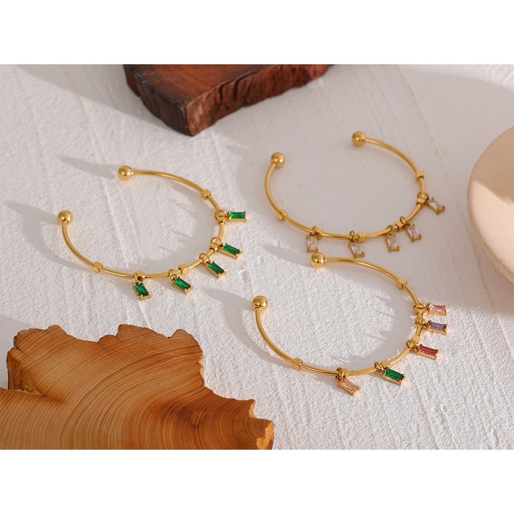 Ditzy Dazzle Charm Cuff Bracelet - Stella Sage