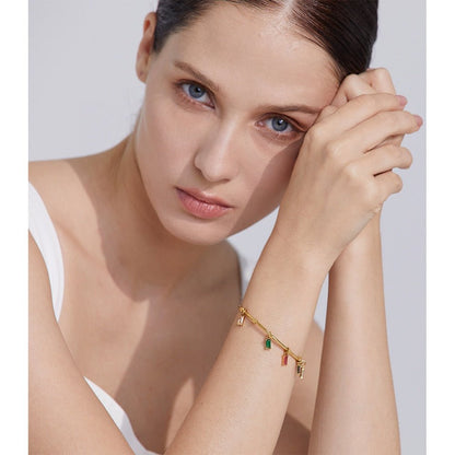 Ditzy Dazzle Charm Cuff Bracelet - Stella Sage