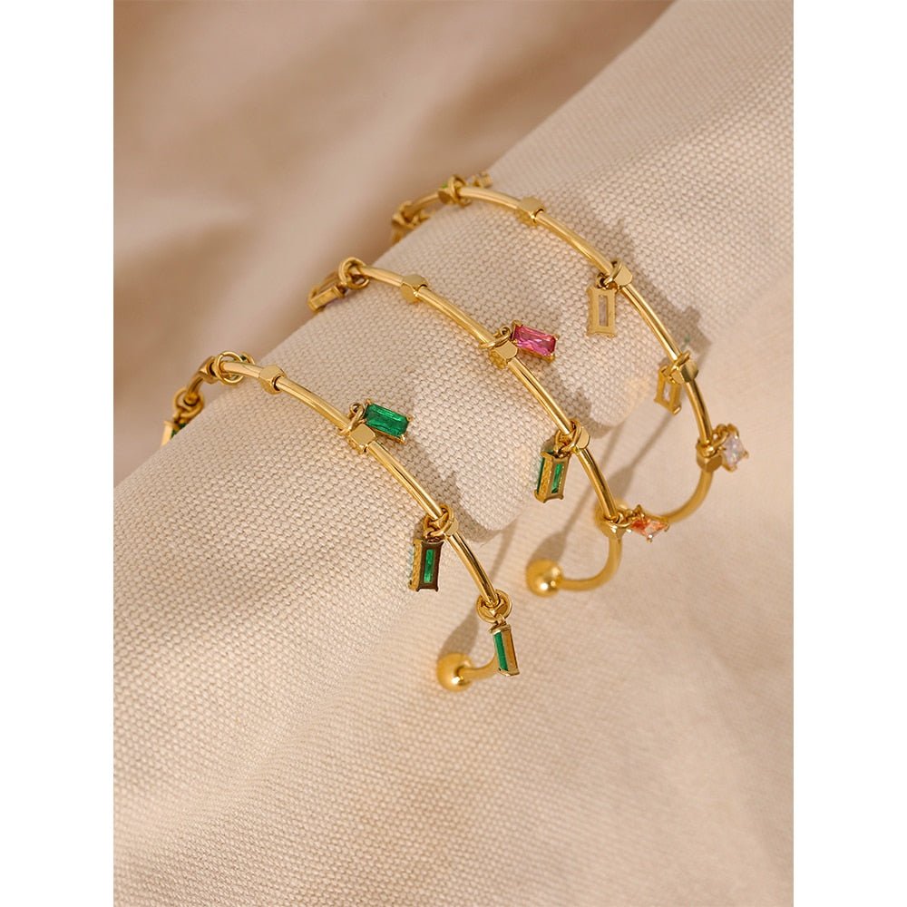 Ditzy Dazzle Charm Cuff Bracelet - Stella Sage