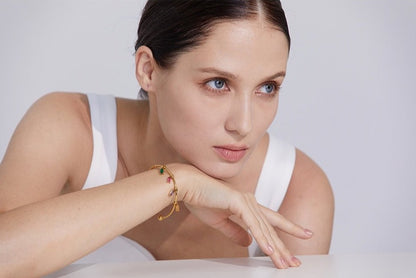 Ditzy Dazzle Charm Cuff Bracelet - Stella Sage