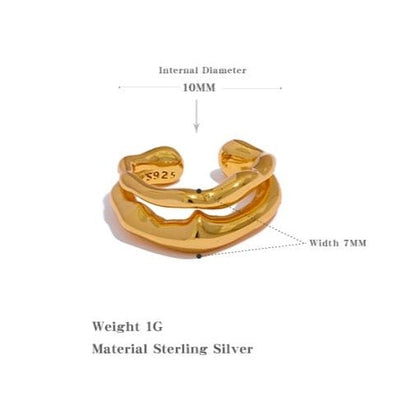 Double Sterling Cartilage Cuff - Stella Sage