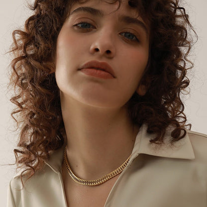 Fishtail Braid Chain Necklace & Bracelet