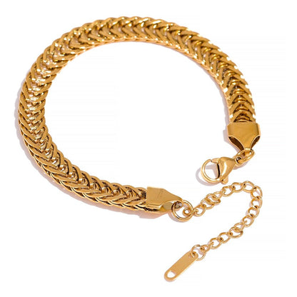 Fishtail Braid Chain Necklace & Bracelet