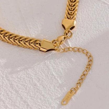 Fishtail Braid Chain Necklace & Bracelet