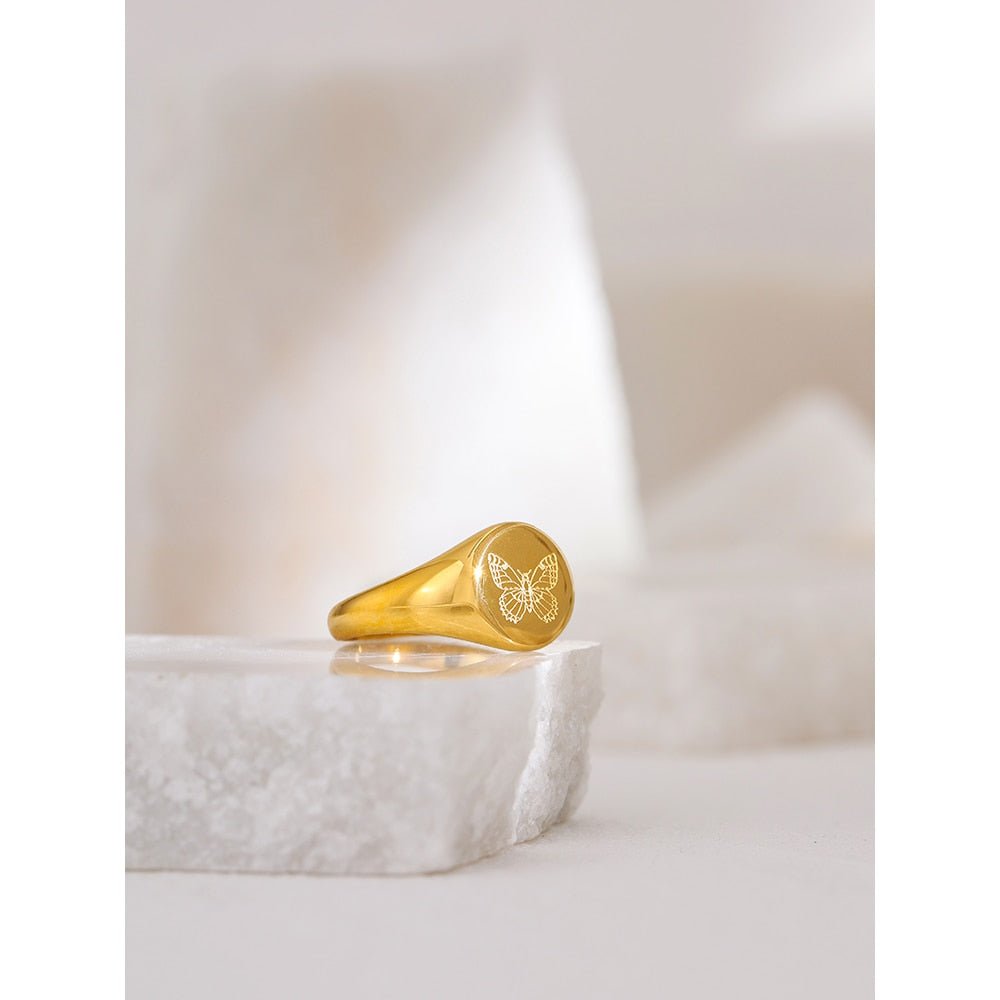 Golden Butterfly Ring - Stella Sage