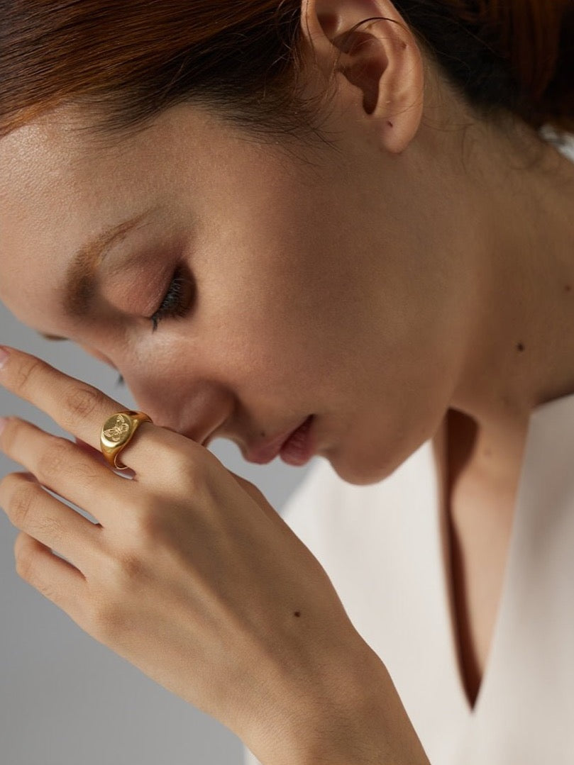 Golden Butterfly Ring - Stella Sage