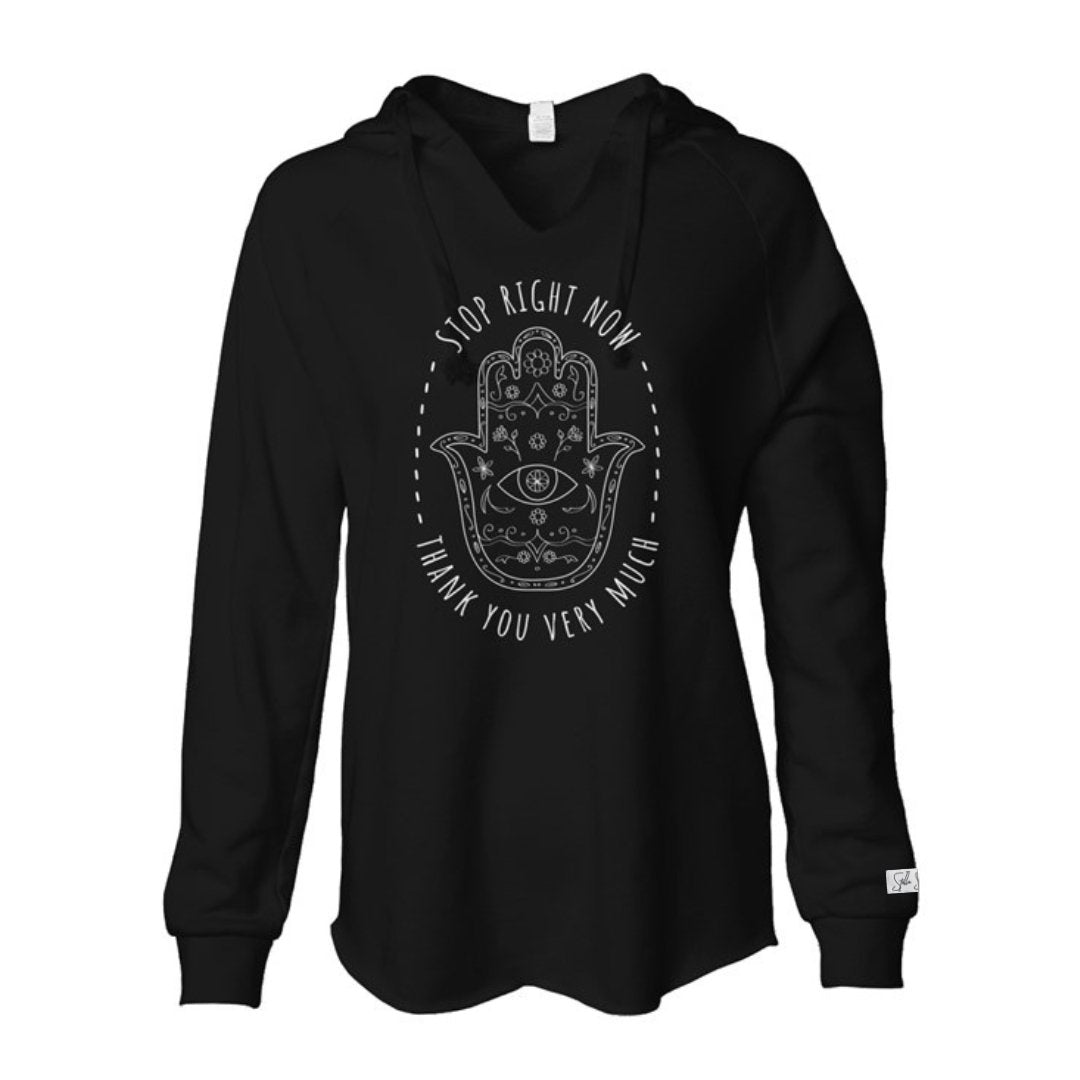 Hamsa Stop Lightweight Hoodie - Stella Sage