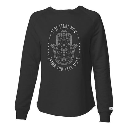 Hamsa Stop Lightweight Sweatshirt - Stella Sage