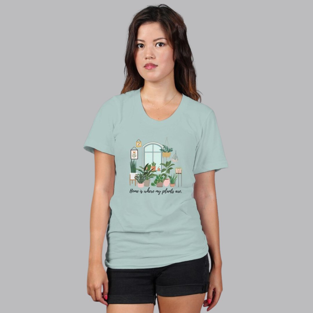 Home is Where my Plants Are Relaxed T-Shirt - Stella Sage