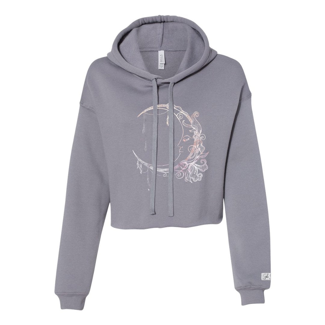 Moonchime Crop Fleece Hoodie - Stella Sage