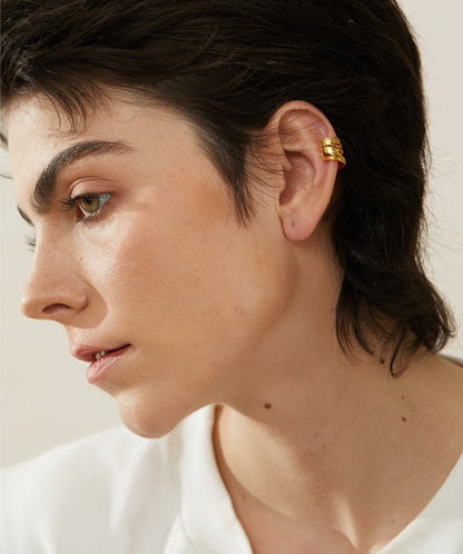 Organic Wrap Sterling Cartilage Cuff - Stella Sage