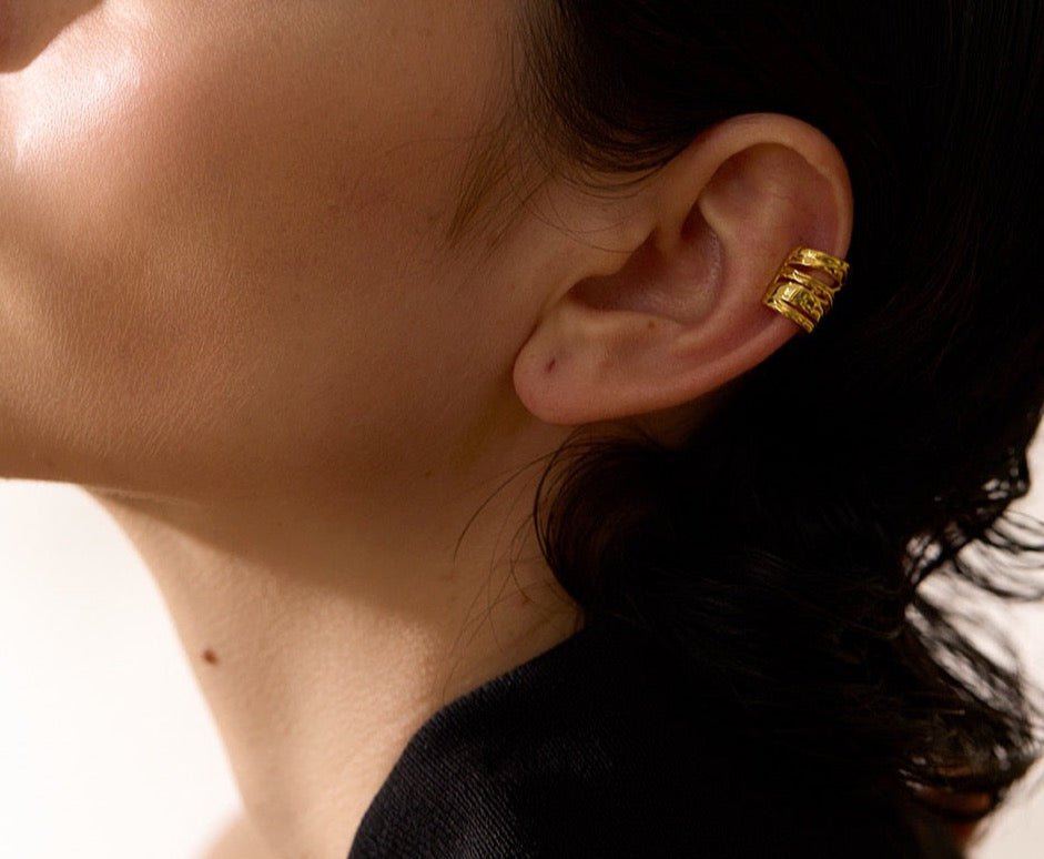 Organic Wrap Sterling Cartilage Cuff - Stella Sage