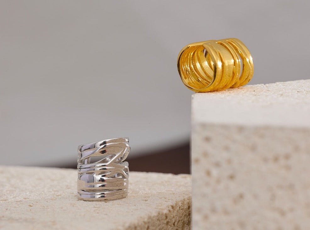 Organic Wrap Sterling Cartilage Cuff - Stella Sage