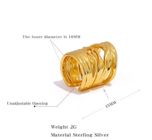 Organic Wrap Sterling Cartilage Cuff - Stella Sage