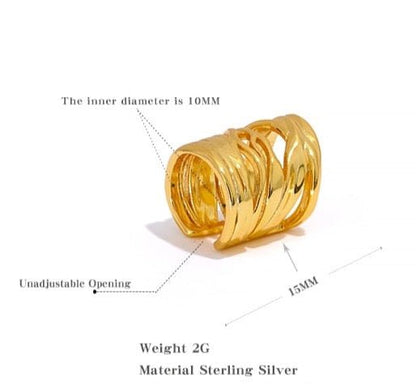 Organic Wrap Sterling Cartilage Cuff - Stella Sage