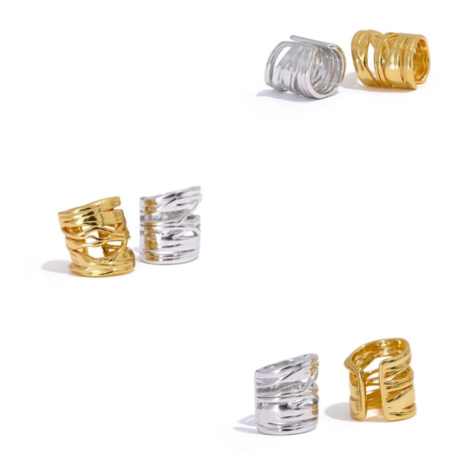 Organic Wrap Sterling Cartilage Cuff - Stella Sage