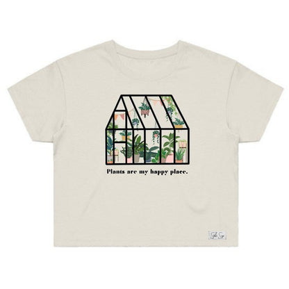 Plants are my Happy Place Crop Tee - Stella Sage