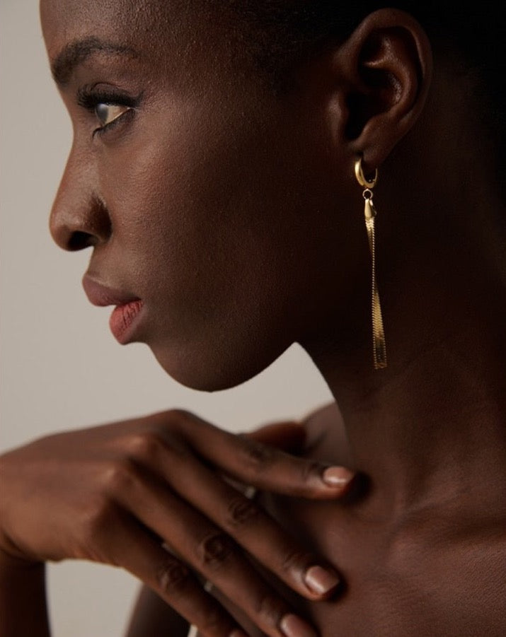 Sleek and Slender Drop Earrings - Stella Sage