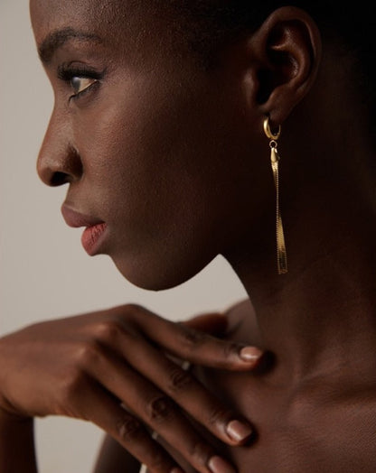 Sleek and Slender Drop Earrings - Stella Sage