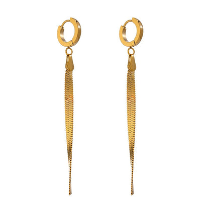 Sleek and Slender Drop Earrings - Stella Sage