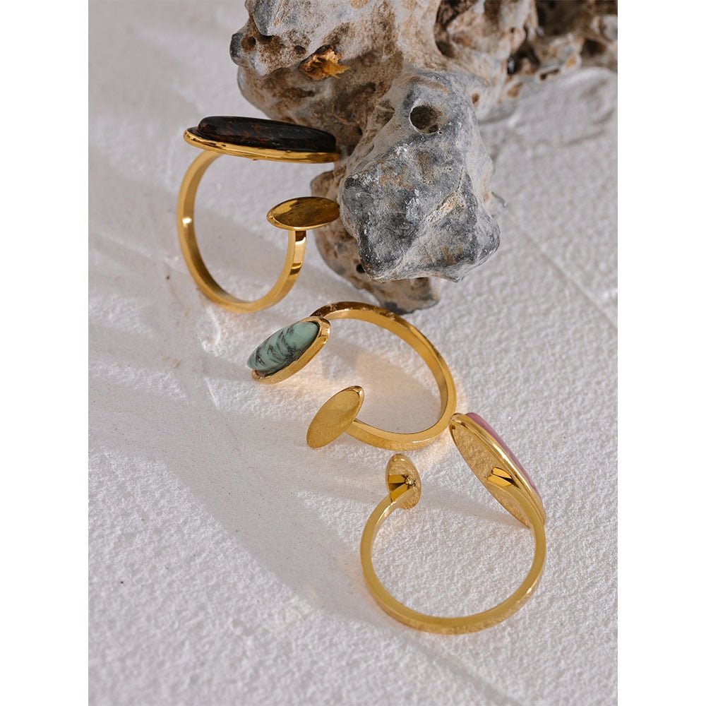 Slender Stone Rings - Stella Sage