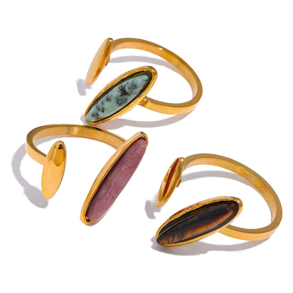 Slender Stone Rings - Stella Sage