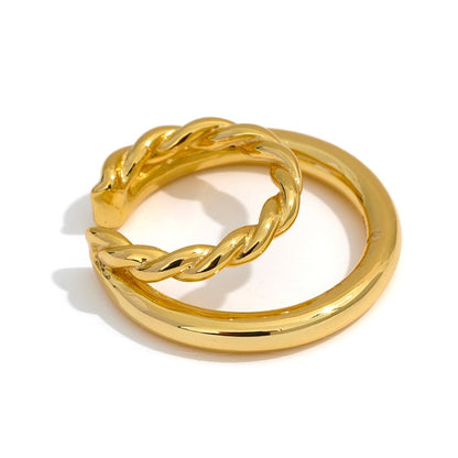 Spiraling Down Stacked Sterling Cartilage Cuff - Stella Sage