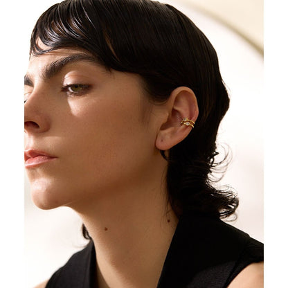 Sterling Geo Crystal Cartilage Cuff - Stella Sage