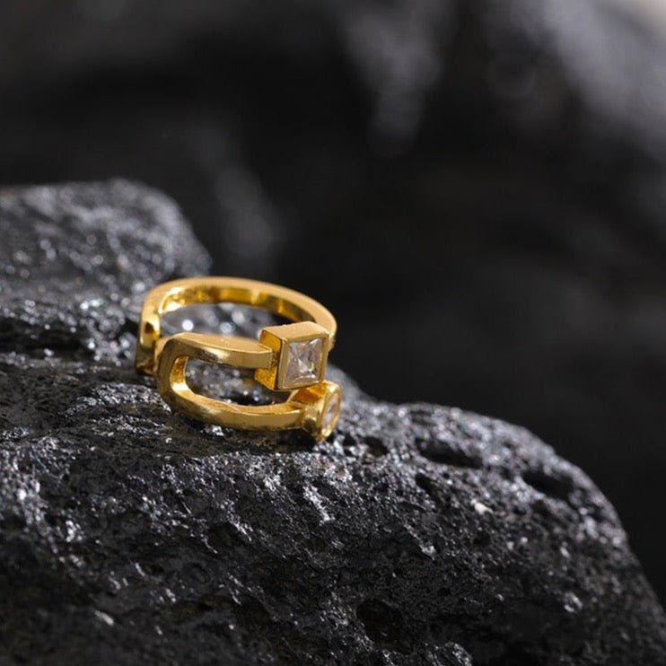 Sterling Geo Crystal Cartilage Cuff - Stella Sage