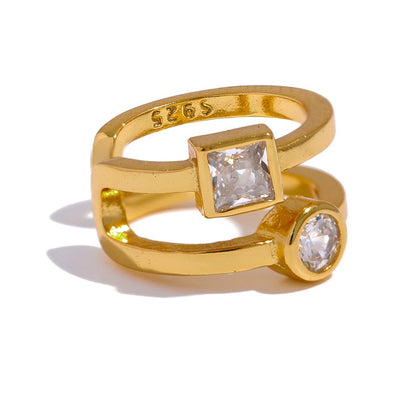 Sterling Geo Crystal Cartilage Cuff - Stella Sage