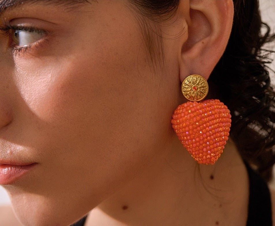 Sweet Tart Heart Drop Earrings - Stella Sage