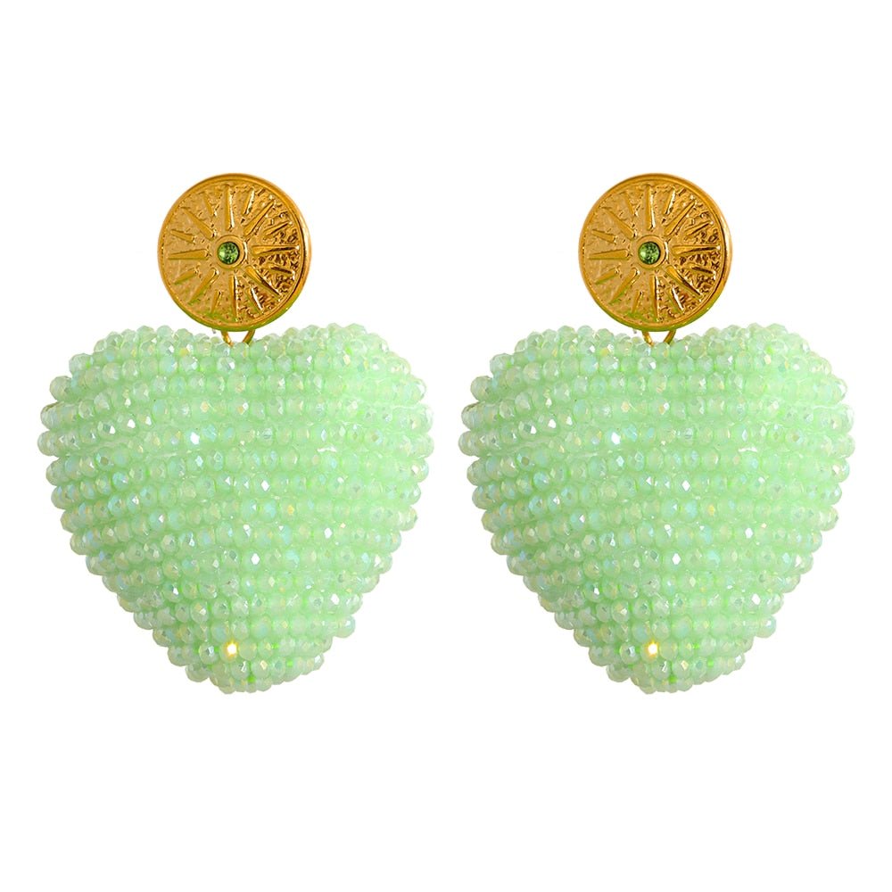Sweet Tart Heart Drop Earrings - Stella Sage