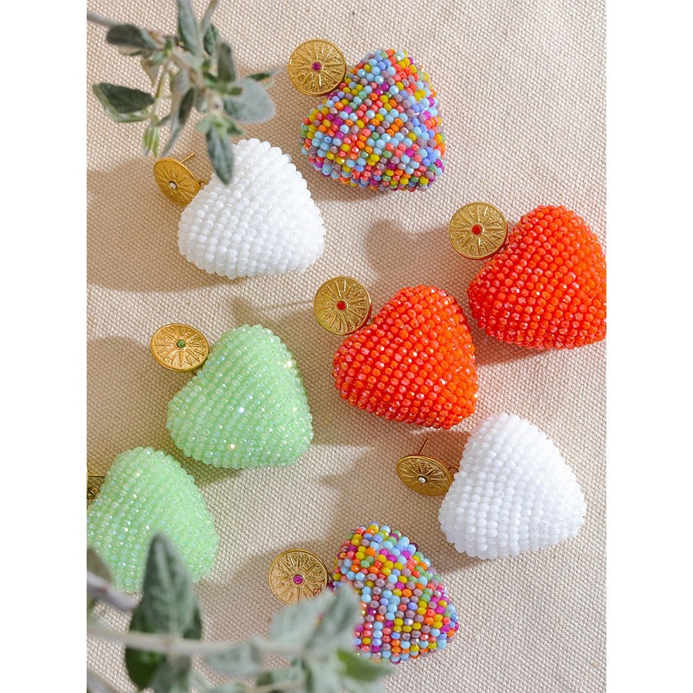 Sweet Tart Heart Drop Earrings - Stella Sage