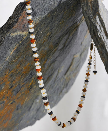 Tiger Bead Collar Necklace - Stella Sage