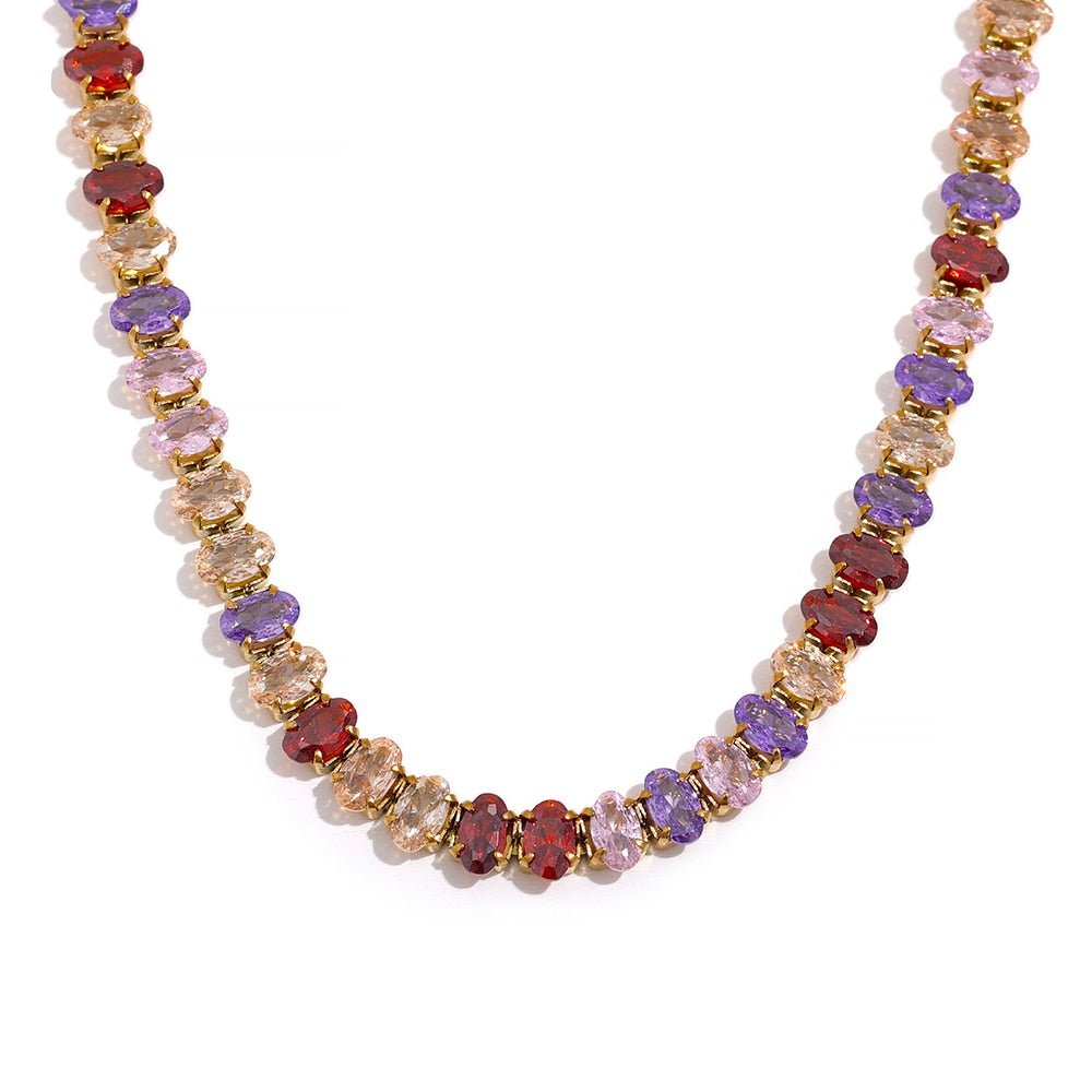 Tinted Twinkle Tennis Necklaces & Bracelets - Stella Sage